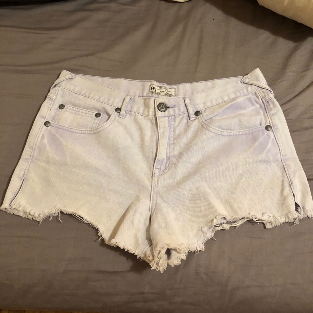 Free People Purple Washed Shorts